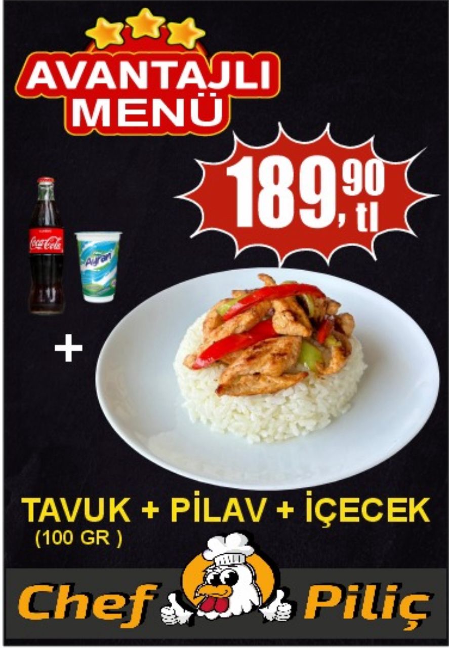 Pilav Üstü Tavuk Menü